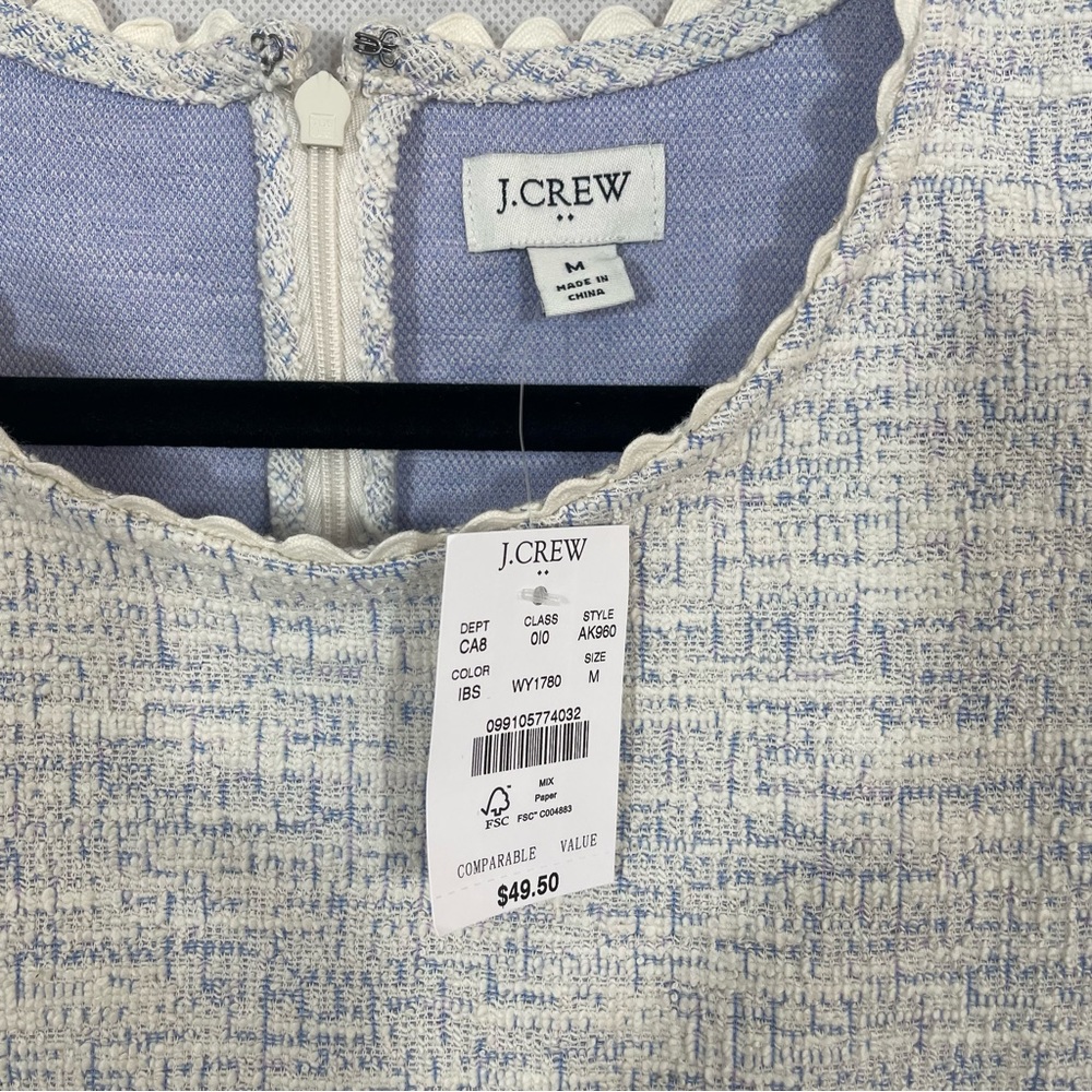 J.Crew Textured tank top with scallop trim - Picture 3 of 4